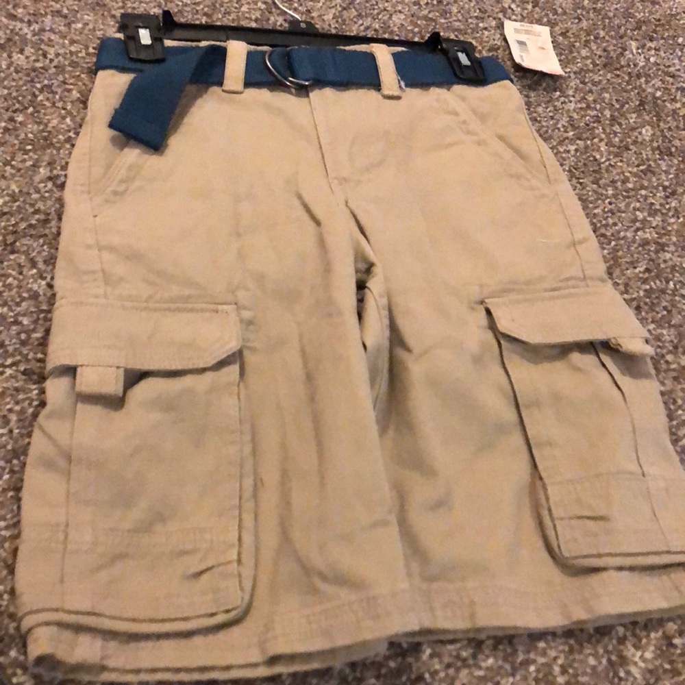 Canyon Rivers blues boy’s twill cargo short & belt